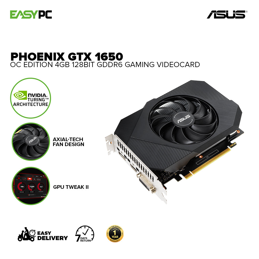 Asus Phoenix NVIDIA® GeForce GTX 1650 OC Edition PH-GTX1650-O4GD6