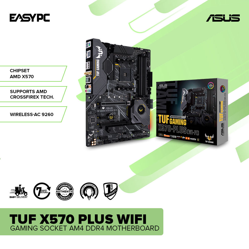Asus TUF X570 Plus Wifi Gaming Socket Am4 Ddr4 Motherboard – EasyPC
