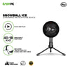 Blue Snowball Ice Black and White Pristine Sound for Recording, Streaming and Podcasting, Streaming Microphone 1ION