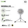 Blue Snowball Ice Black and White Pristine Sound for Recording, Streaming and Podcasting, Streaming Microphone 1ION