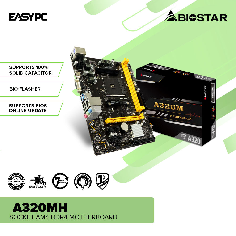 Biostar A320MH Socket Am4 Ddr4 Motherboard – EasyPC