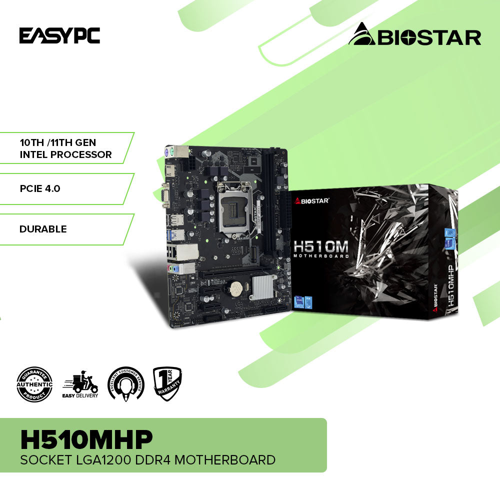 Biostar H510MHP Socket LGA1200 Ddr4 Motherboard – EasyPC