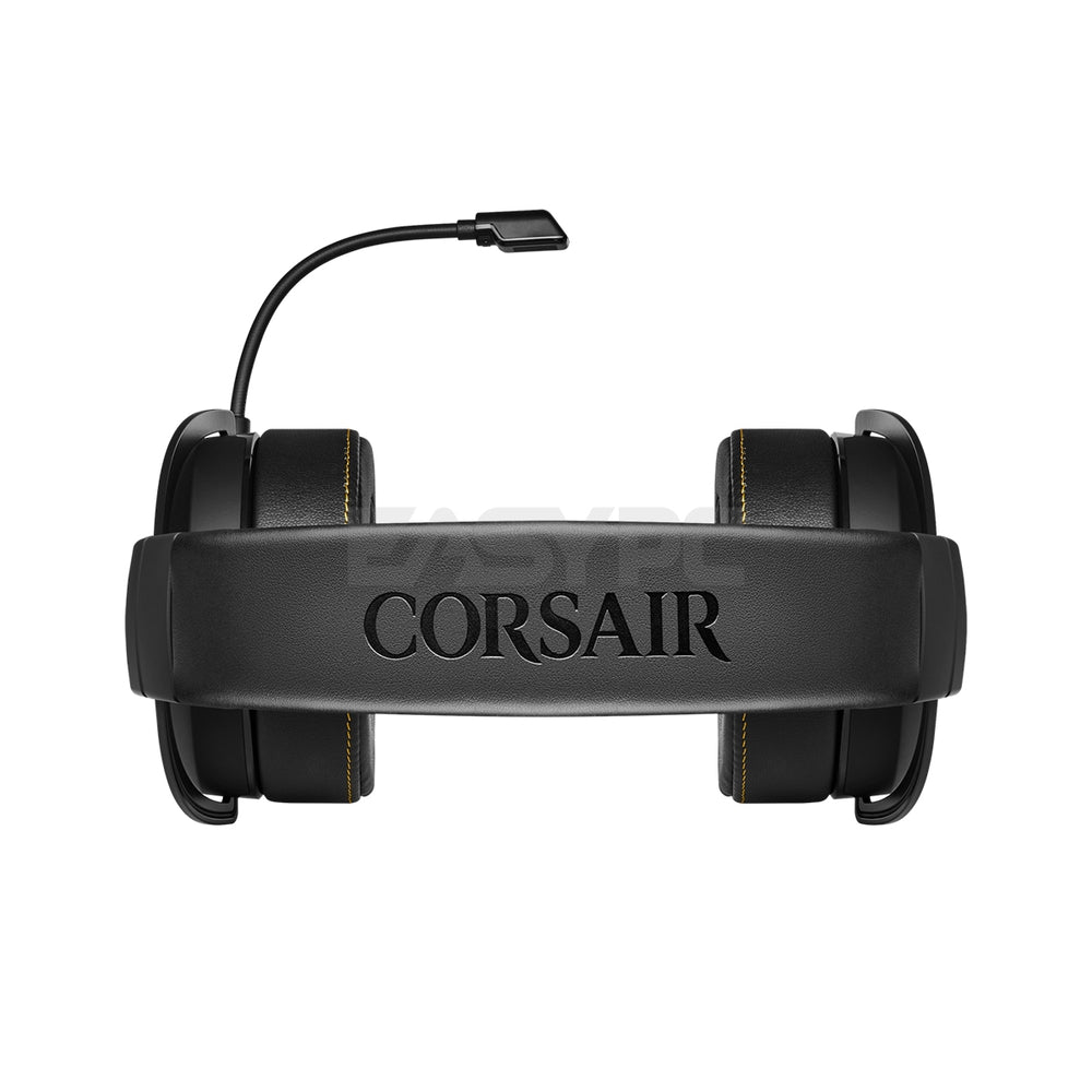 Corsair HS60 Pro 7.1 Virtual Surround Sound PC Gaming Headset w/USB DAC (Yellow), with USB DAC ( Carbon) - Discord Certified Ð Works with PC, Xbox Series X, Xbox Series S, Xbox One, PS5, PS4, and Nintendo Switch Gaming Headset 7UBE