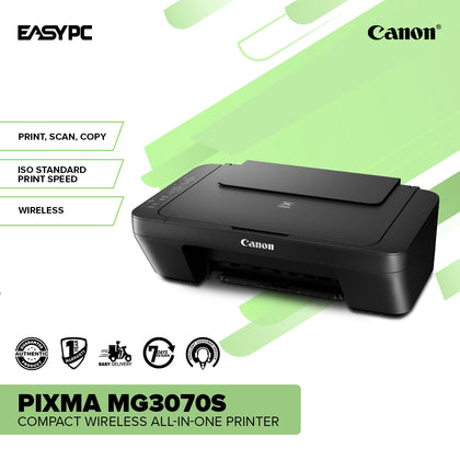 Canon Pixma MG3070S Compact Wireless All-In-One Printer