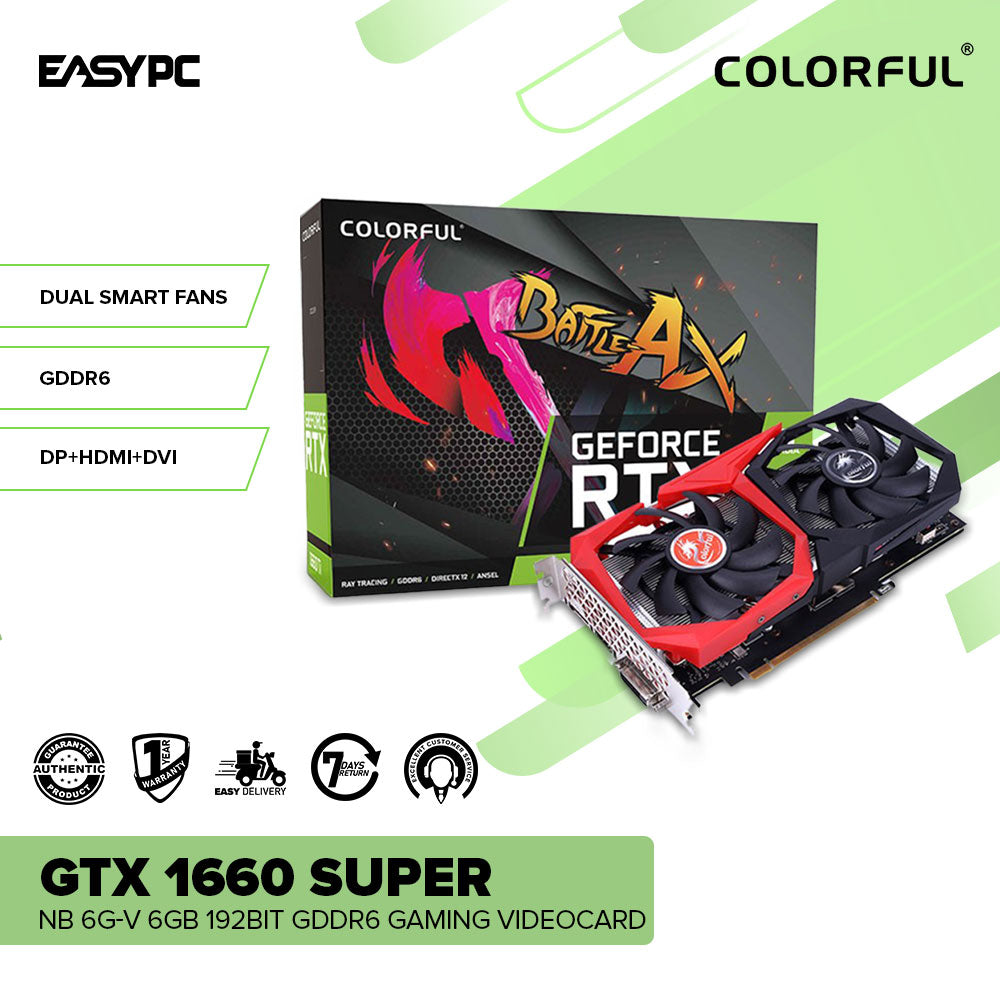 Colorful NVIDIA GeForce GTX 1660 super NB 6G V 6gb 192bit GDdr6 Gamin EasyPC