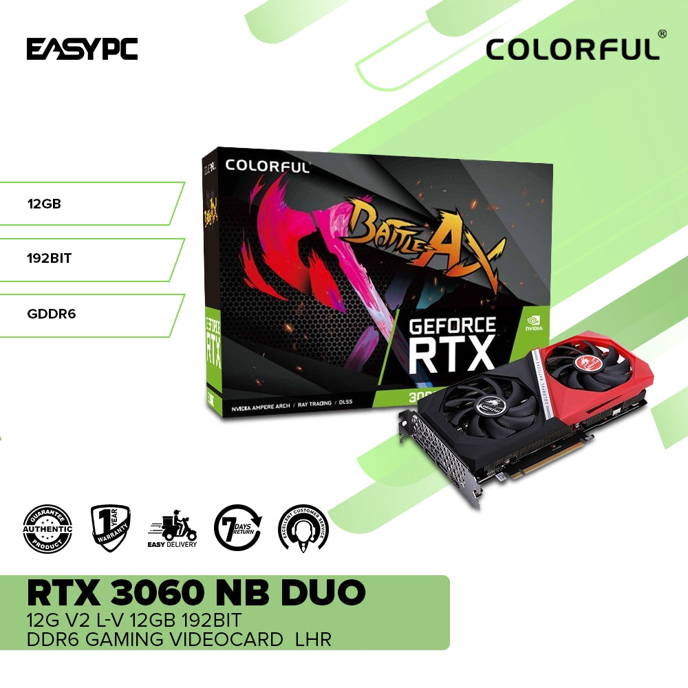 Colorful NVIDIA® GeForce RTX™ 3060 NB DUO 12G V2 L-V 12gb 192bit