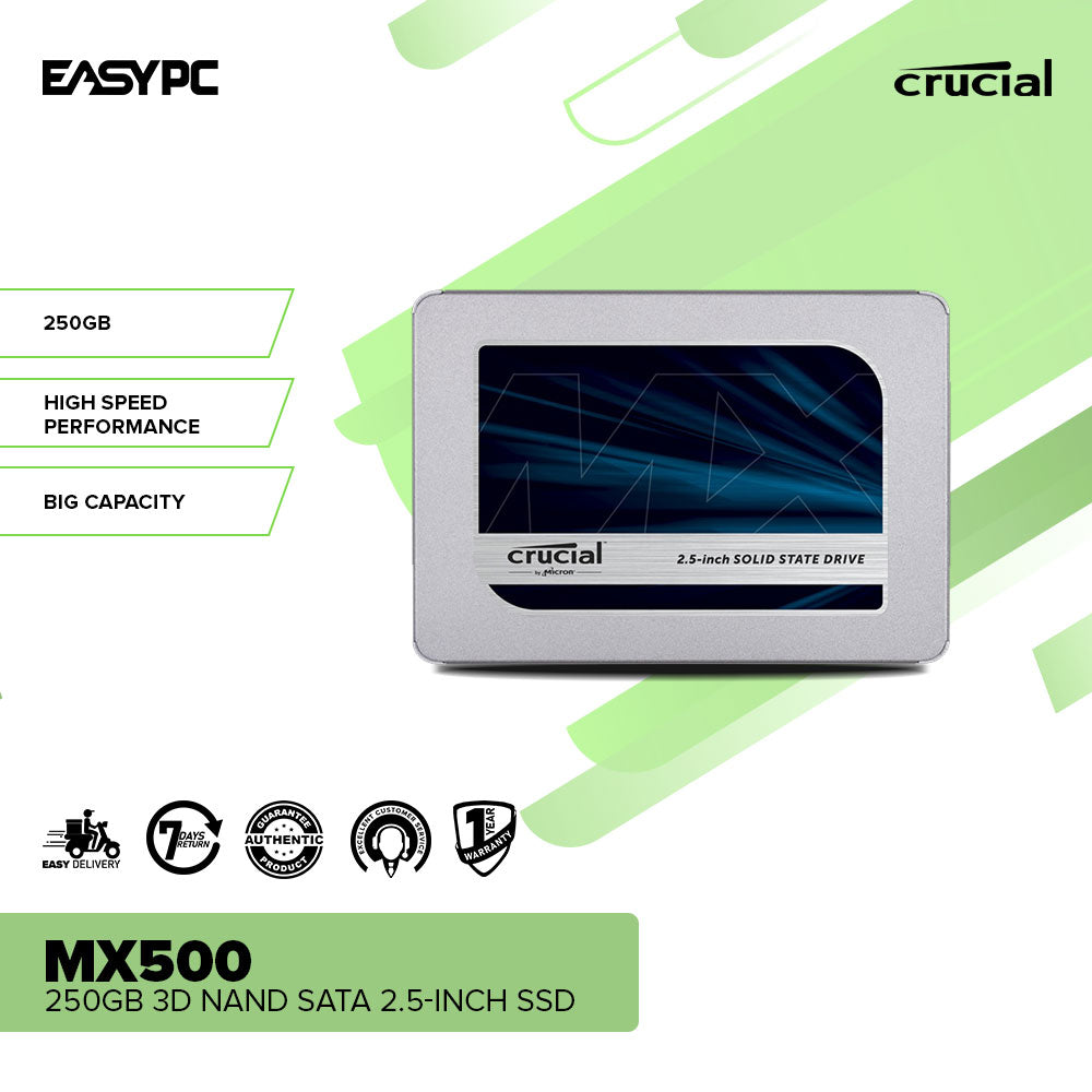 Crucial MX500 250GB, 500GB, 1TB 3D NAND SATA Solid State