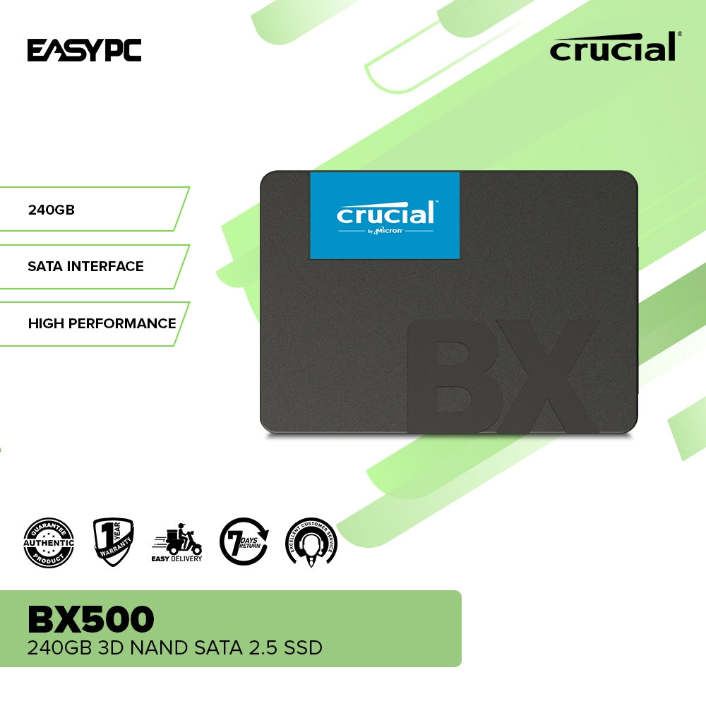Crucial BX500 240GB, 480GB and 500GB 3D NAND SATA SSD SATA