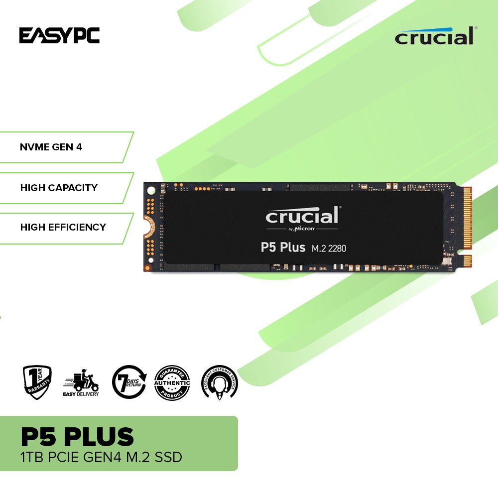 Crucial P5 Plus 500GB/1TB PCIe Gen4 SSD NVMe – EasyPC