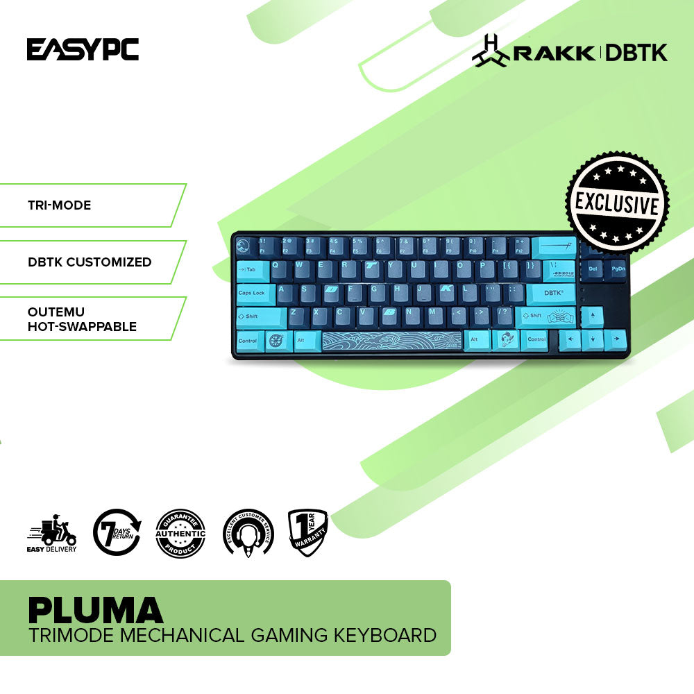 DBTK X RAKK Pluma Trimode Mechanical Gaming Keyboard