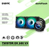 DarkFlash Twister DX 240 V2 ARGB AIO CPU Liquid Cooler Black