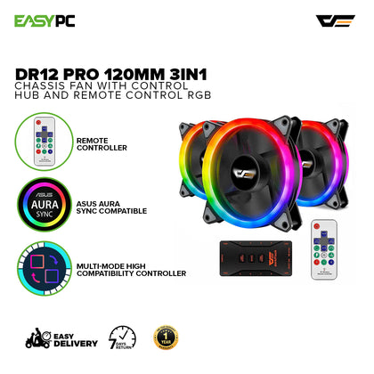 Dark Flash Dr12 Pro 120mm 3in1 Chassis Fan