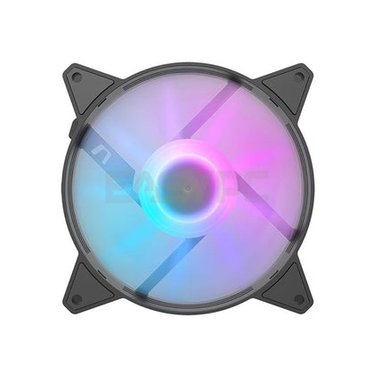 Keytech White Tornado 3in1 120mm Chassis Fan with Control Hub and Remo ...