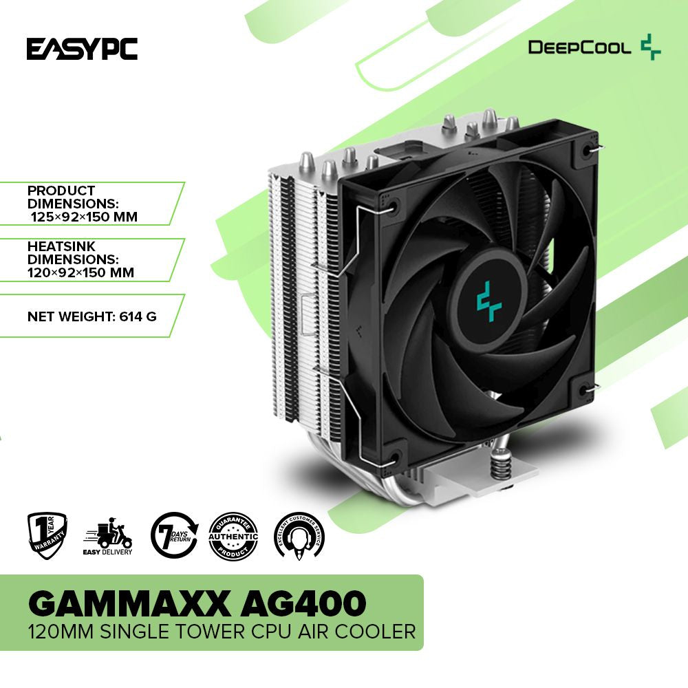 Deepcool Gammaxx AG400 120mm Single Tower CPU Air Cooler