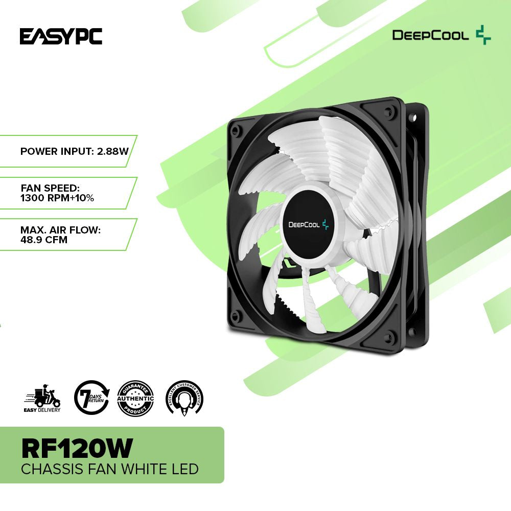 Deepcool RF120W Chassis Fan White Led