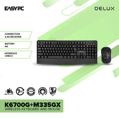 Delux K6700G+M335GX Wireless Keyboard and Mouse