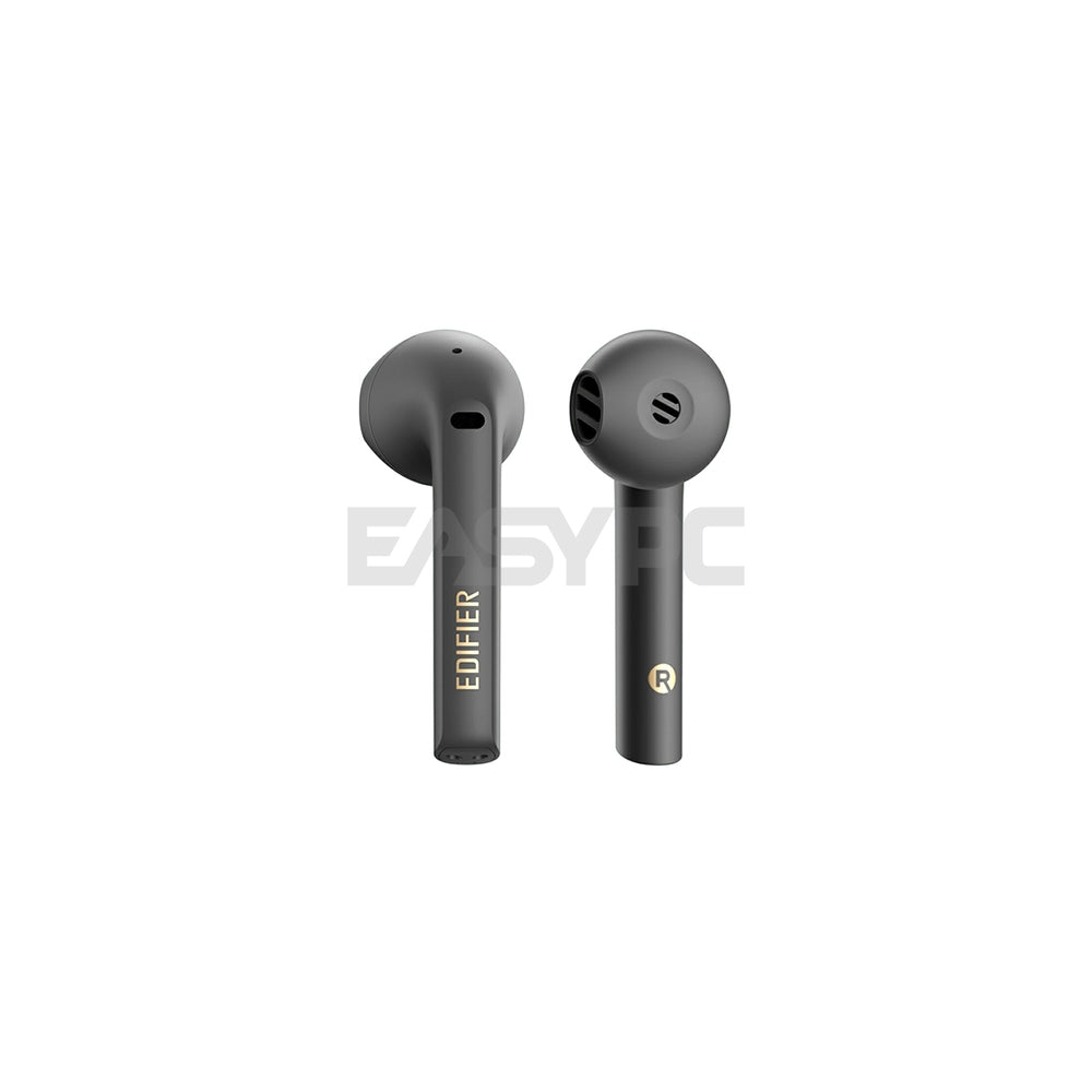 Edifier TWS200 PLUS True Dark Gray and Ivory Bluetooth V5.2 ensures a stable connection Wireless Earbuds 19GLO