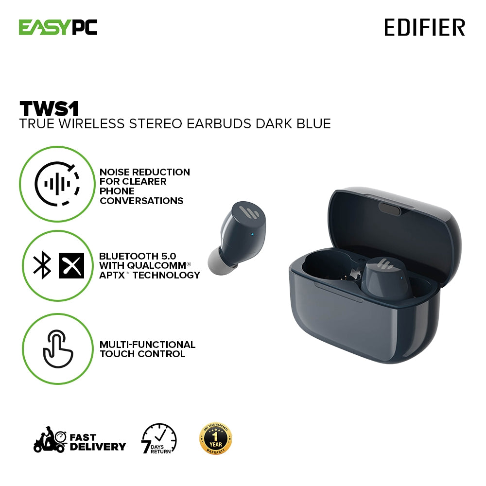 Ear Headphones Reset Edifier Tws1 Edifier TWS1 True Dark Blue