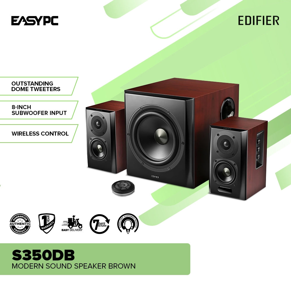 Edifier S350DB Modern Sound Speaker Brown – EasyPC