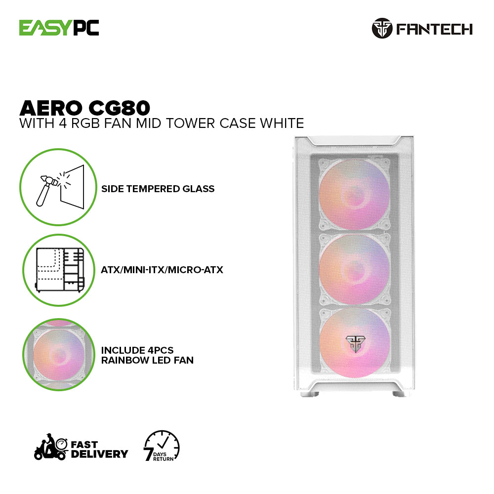 Fantech Aero Mid Tower Case White