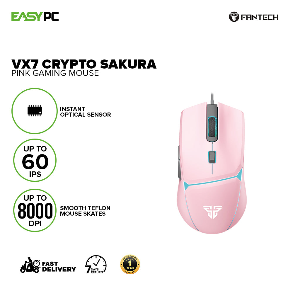 Fantech Crypto VX7 Gaming Mouse Sakura/ White/ Black