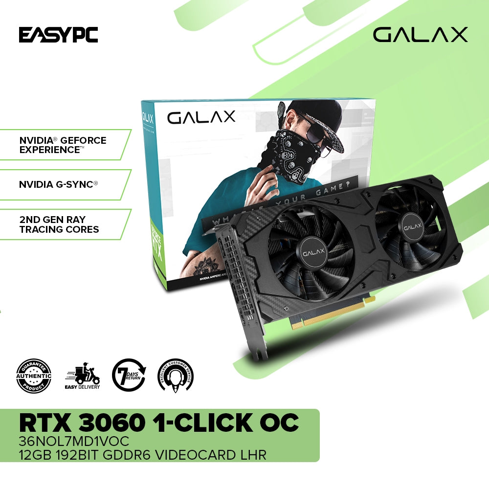 Galax NVIDIA® GeForce RTX™ 3060 1-Click OC 36NOL7MD1VOC 12gb