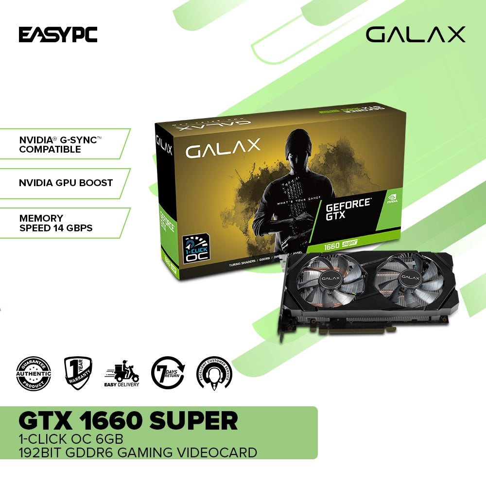 Galax NVIDIA® GeForce GTX 1660 Super 1-Click OC 6GB 192bit GDdr6
