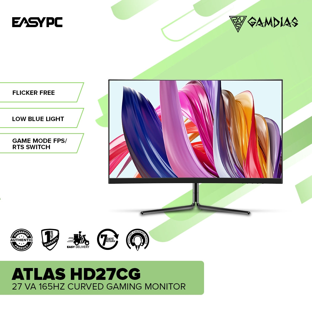 Gamdias 165hz 1440p Gaming Monitor Gamdias Atlas HD27CG