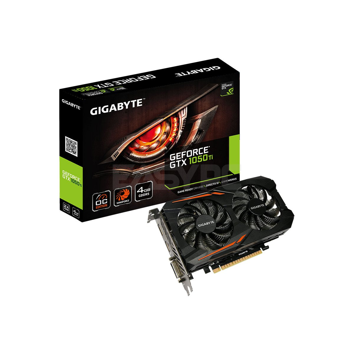 Gigabyte NVIDIA® GeForce GTX™ 1050Ti OC GV-N105TOC-4GD Gaming Videocard