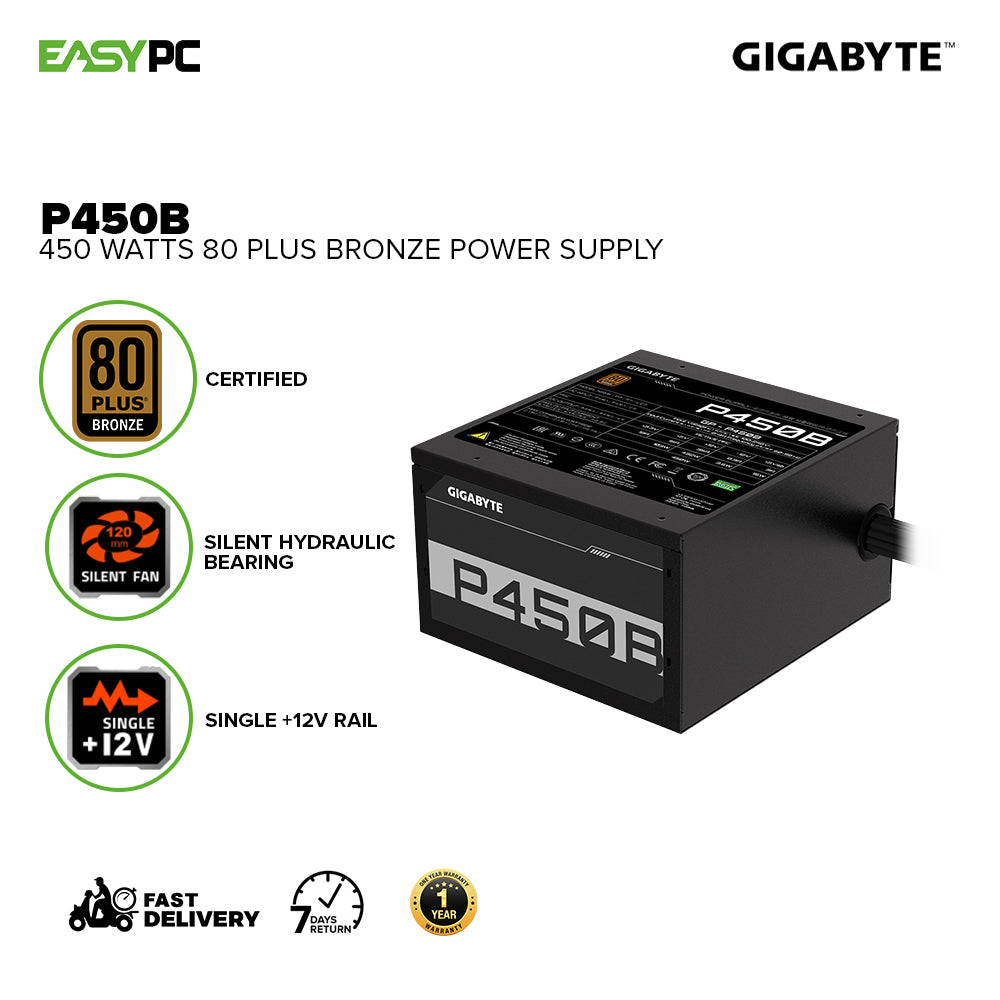 Gigabyte P450B 450 watts 80 Plus Bronze Power Supply – EasyPC
