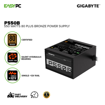 Gigabyte P550B 550 watts 80 Plus Bronze Power Supply