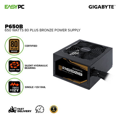 Gigabyte P650B 650 watts 80 Plus Bronze Power Supply