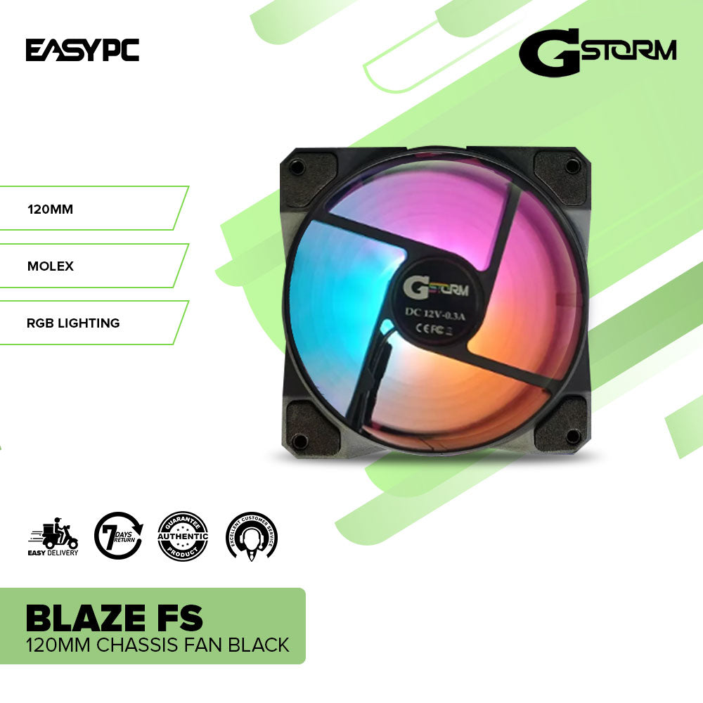 Gstorm Blaze FS 120mm Chassis Fan Black