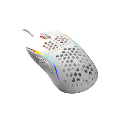 HK Gaming - Naos M RGB Gaming Mouse - Ultra Lightwieght Honeycomb Shell/Wired/White/Medium/PWM3360 Sensor (4895233306991) 4JTP  HKNa1733