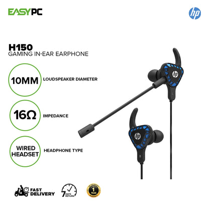 HP H150 Gaming Earbuds with mic Deep Bass Earphones
