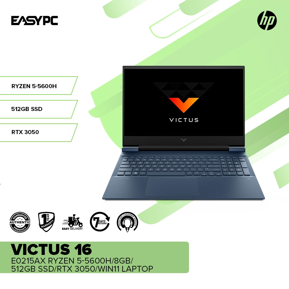 HP Victus 16-E0215AX Ryzen 5-5600H | 8GB | 512GB SSD | RTX 3050 Laptop