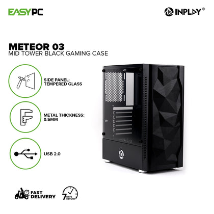 Meteor Box Pc Keytech Cyborg ROG Micro ATX with 6fans Gaming PC Case Black – EasyPC