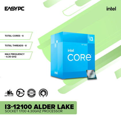 IntelCorei3-12100AlderLakeSocket17004.30GHzProcessor