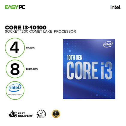 Intel Core I3-10100 1200 3.60GHz Comet Lake Socket Processor