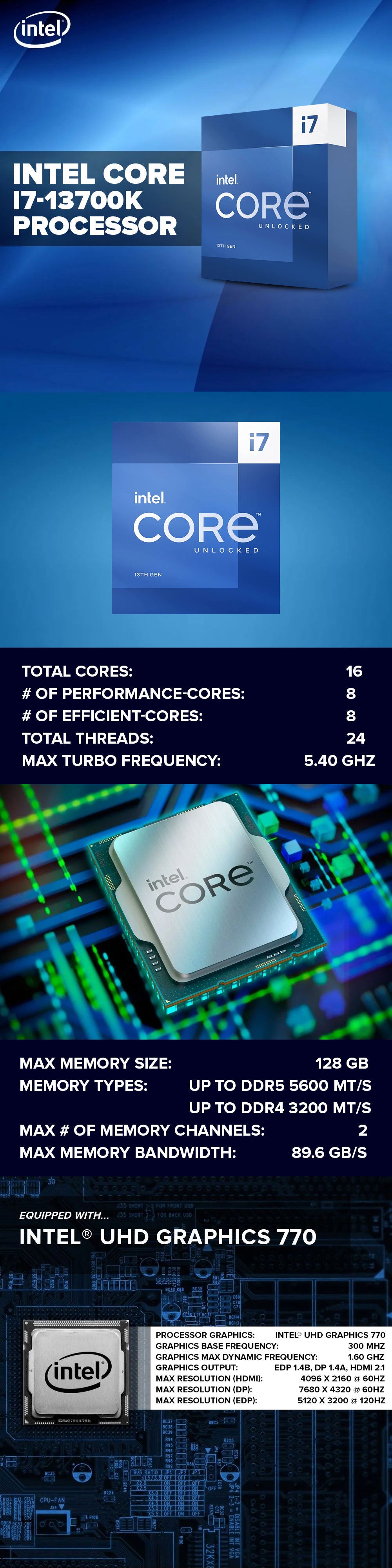 Intel Core i7-13700K Raptor Lake Socket LGA 1700 5.20GHz Processor – EasyPC