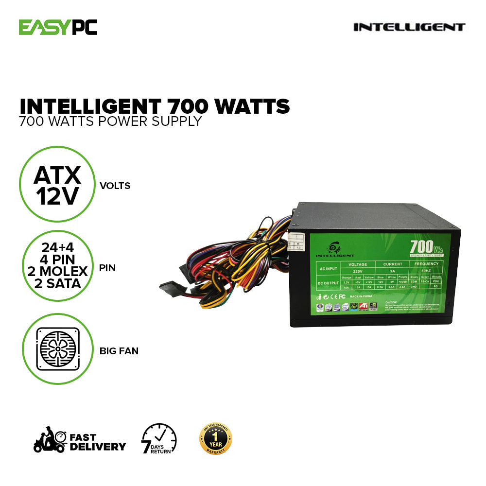 700w Intelligent 700 Watts Power Supply – EasyPC