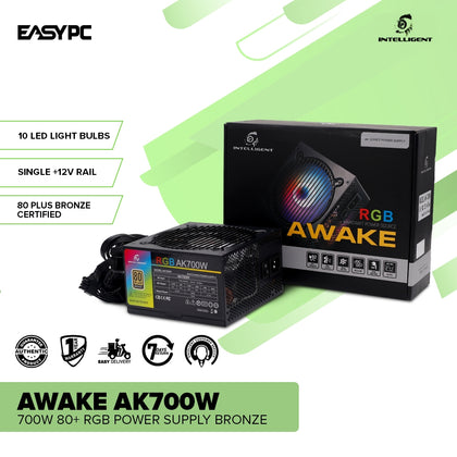 Intelligent Awake AK700W 700W 80+ RGB Power Supply Bronze