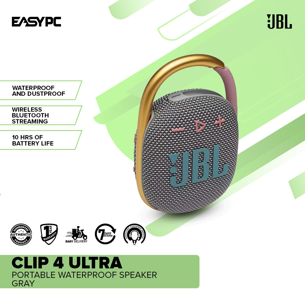 JBL Clip 4 – Mini enceinte Bluetooth portable, Big Audio et Punchy