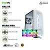 RAKK Haliya ATX Gaming Case White and RAKK Maris Pro PC Lighting Kit RGB Bundle