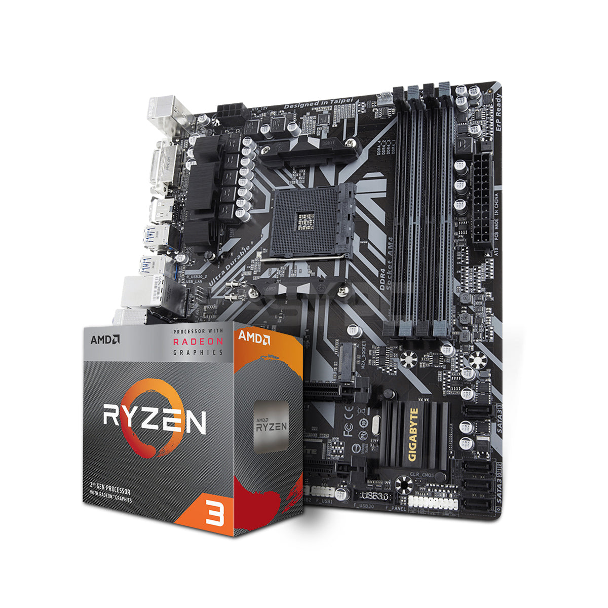 Amd R5 2600 AMD Ryzen 2600 R5 2600 CPU GIGABYTE B450M DS3H V2 Micro-ATX