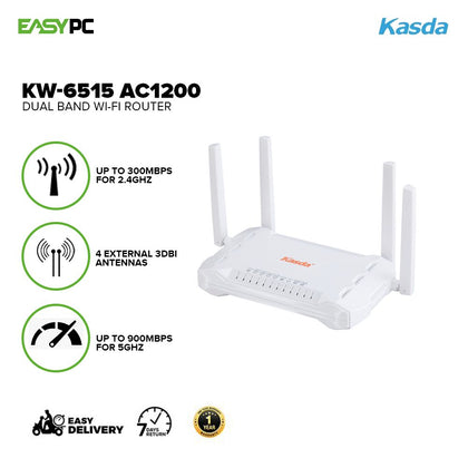 Kasda KW-6515 AC1200 Dual Band Wi-Fi Router