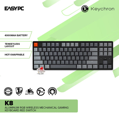 Keychron K8 RGB Wireless Mechanical Gaming Keyboard Aluminum Frame