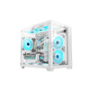 Keytech Robin Mini Dual Chamber Tempered Glass Optimal Airflow Micro ATX White-a