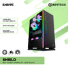 Keytech Shield Mid Tower Gaming PC Case Black