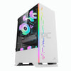 Keytech Shield Mid Tower Gaming PC Case White-a